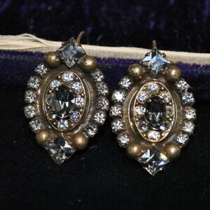 Sorrelli Renaissance Revival Rhinestone & Brass Earrings